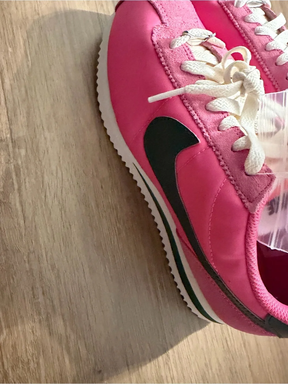 Nike Bright Pink Low-Top Sneakers with White Accents